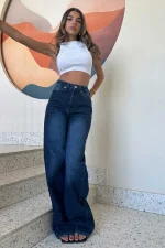 Baggy - Classic Navy Blue Jeans. - Image 4
